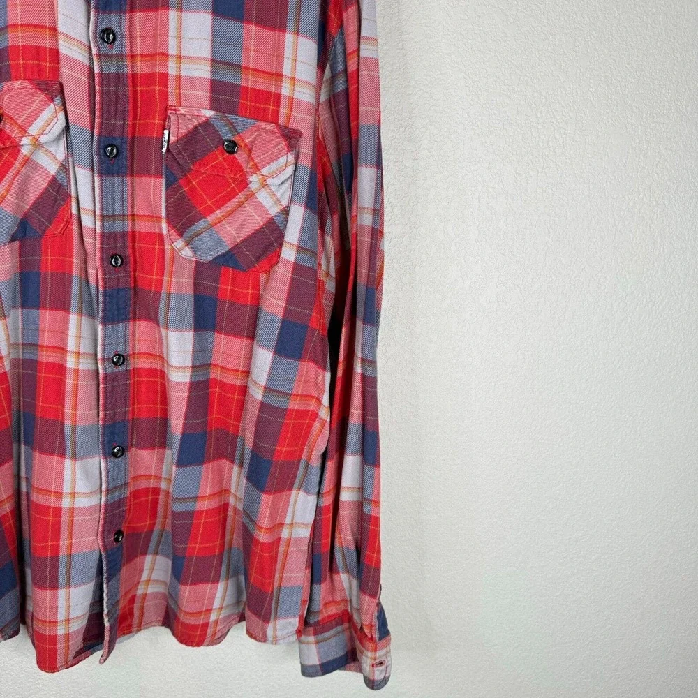 Levi's Men's Standard Fit Plaid Flannel Button Up Shirt Long Sleeve Multi Size L